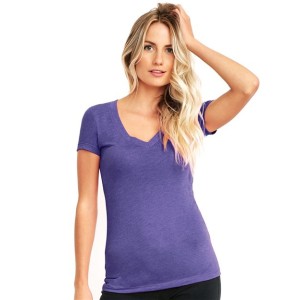 6740 Next Level Womens Triblend Deep V-Neck T-Shirt