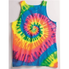 420MS Dyenomite Multi-Color Spiral Tie-Dyed Tank Top