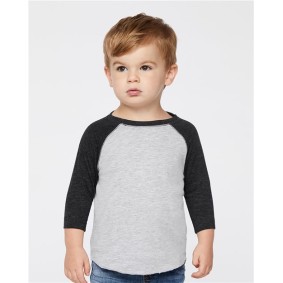 3330 Rabbit Skins Toddler Baseball Fine Jersey Three-Quarter Sleeve Tee