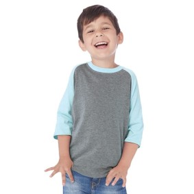 3352 Next Level Youth CVC Three-Quarter Sleeve Raglan T-Shirt