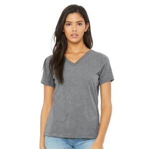 6415 BELLA  CANVAS Women's Relaxed Triblend Short Sleeve V-Neck Tee