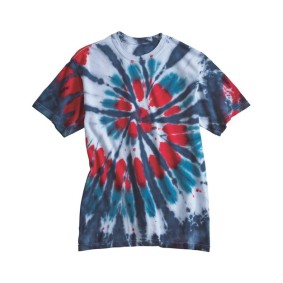 200T2 Dyenomite Multi-Color Cut-Spiral Tie-Dyed T-Shirt