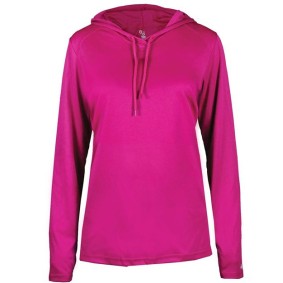 4165 Badger Women's B-Core Long Sleeve Hooded T-Shirt