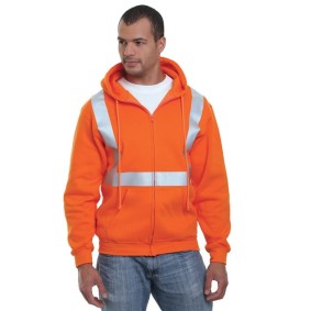 3790 Bayside USA-Made Hi-Visibility Full-Zip Hooded Sweatshirt