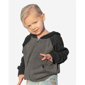 PRM10TSBZ Independent Trading Co Toddler Lightweight Special Blend Raglan Zip Hood