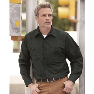 SP14T Red Kap Industrial Long Sleeve Work Shirt - Tall Sizes