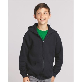 18600B Gildan Heavy Blend Youth Full-Zip Hooded Sweatshirt