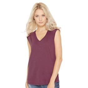 5040 Next Level Women's Festival Sleeveless Deep V-Neck T-Shirt