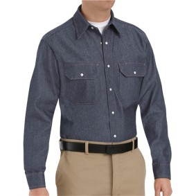 SD78T Red Kap Deluxe Denim Long Sleeve Shirt - Tall Sizes