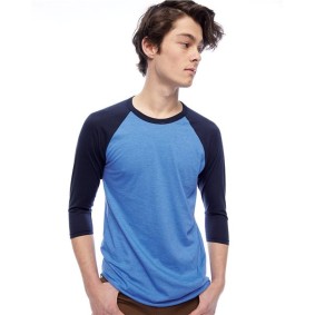 BB453W American Apparel 5050 Raglan Three-Quarter Sleeve Tee