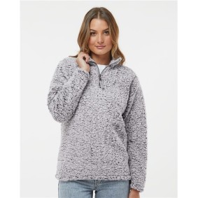8451 J America Womens Epic Sherpa Quarter-Zip Pullover
