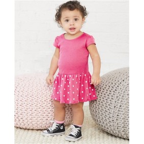 5320 Rabbit Skins Infant Baby Rib Dress