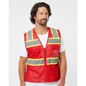 B150-156 Kishigo EV Series Enhanced Visibility 3 Pocket Mesh Vest