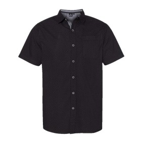 9290 Burnside Peached Printed Poplin Short Sleeve Shirt