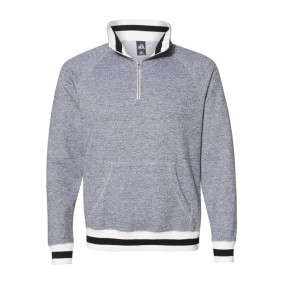 8703 J America Peppered Fleece Quarter-Zip Sweatshirt