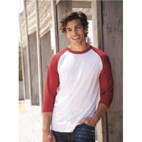 560RR JERZEES Premium Blend Ringspun Three-Quarter Sleeve Raglan Baseball T-Shirt