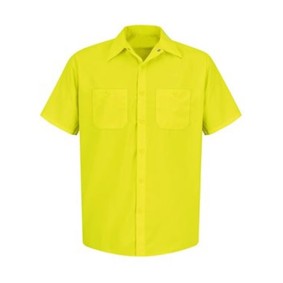 SS24T Red Kap Enhanced Visibility Short Sleeve Work Shirt - Tall Sizes