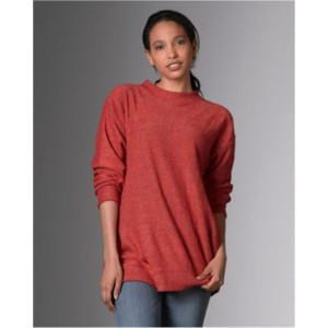W17131 MV Sport Women's Terry Mock Neck Pullover