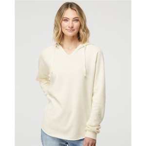 PRM2500 Independent Trading Co Womens Lightweight California Wave Wash Hooded Sweatshirt