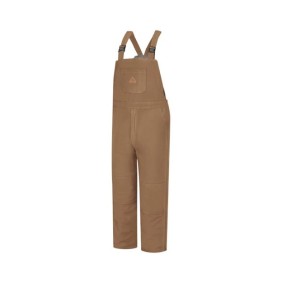 BLN4 Bulwark Brown Duck Deluxe Insulated Bib Overall - EXCEL FR ComforTouch