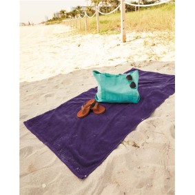 QV3060 Q-Tees Velour Beach Towel