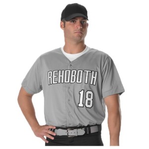 52MBFJ Alleson Athletic Full Button Lightweight Baseball Jersey