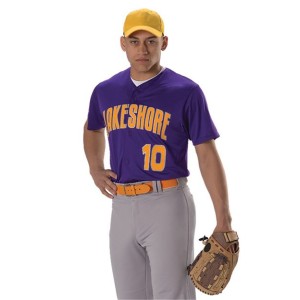 52MBFJY Alleson Athletic Youth Full Button Lightweight Baseball Jersey