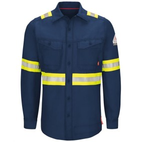 QS40ET Bulwark iQ Series Endurance Enhanced Visibility Work Shirt - Tall Sizes