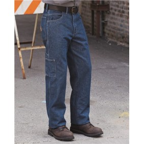 PEJ8EXT Bulwark Flame Resistant Pre-Washed Denim Dungaree - Extended Sizes