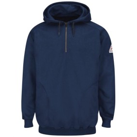 SEH8T Bulwark Men's Tall Flame Resistant Quarter-Zip Hooded Sweatshirt SEH8T Bulwark Men's Tall Flame Resistant Quarter-Zip Hooded Sweatshirt