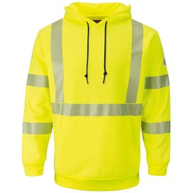 SMH4T Bulwark Hi-Visibility Pullover Hooded Fleece Sweatshirt - Tall Sizes