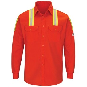 SLATORT Bulwark Enhanced Visibility Long Sleeve Uniform Shirt - Tall Sizes