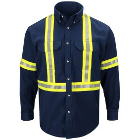 SLUC Bulwark Dress Uniform Shirt with CSA reflective trim - EXCEL FR ComforTouch