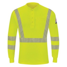 SML4T Bulwark Hi-Visibility Lightweight Long Sleeve Henley - Tall Sizes