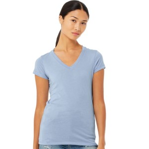 6005 BELLA  CANVAS Womens Jersey V-Neck Tee