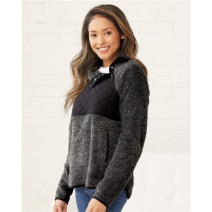 FZ06 Boxercraft Women's Quilted Fuzzy Fleece Pullover