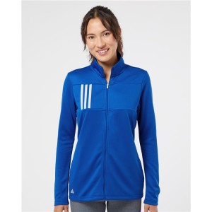 A483 Adidas Women's 3-Stripes Double Knit Full-Zip
