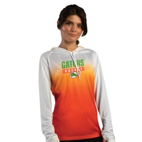 4208 Badger Women's Ombre Long Sleeve Hooded T-Shirt